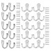 Folansy 20 Pieces Wall Mounted Robe Hook Coat Hooks Single And Double Prong Coat Hanger No Scratch With 40 Pieces Screws Silver - B07GCRYL4H